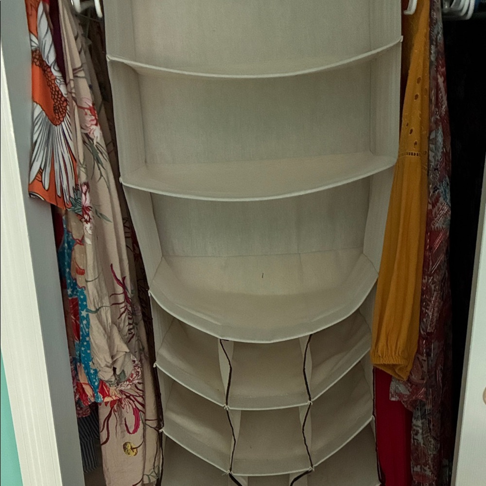 Hanging Closet Organizer in Cream